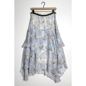 LOVE SHACK FANCY Alex Silk Skirt